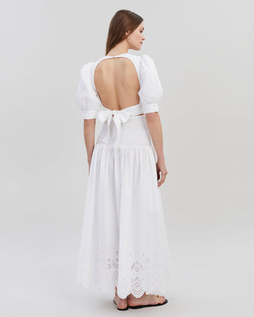 The Eyelet Zaria Skirt - Solid & Striped