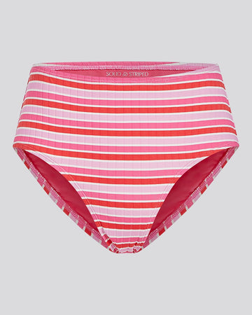 The Lilo Ribbed Bikini Bottom - Solid & Striped