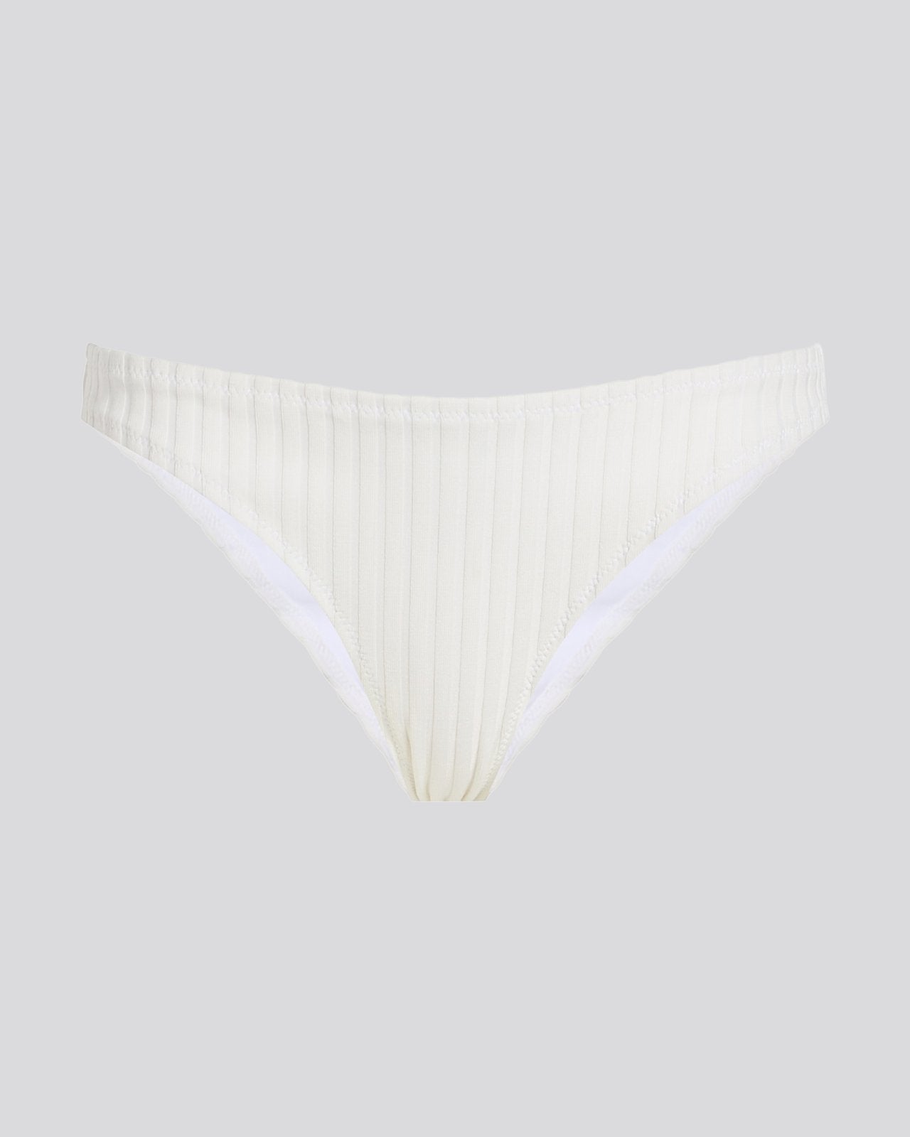 The Rachel Ribbed Bikini Bottom - Solid & Striped
