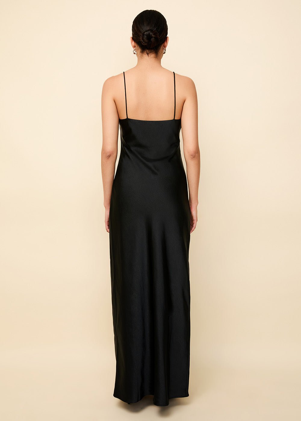 The Selena Satin Dress - Solid & Striped