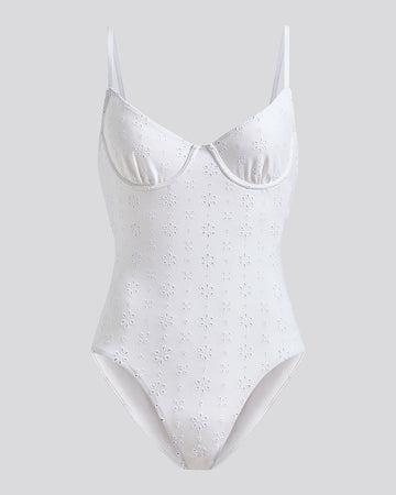 The Taylor Eyelet One Piece - Solid & Striped
