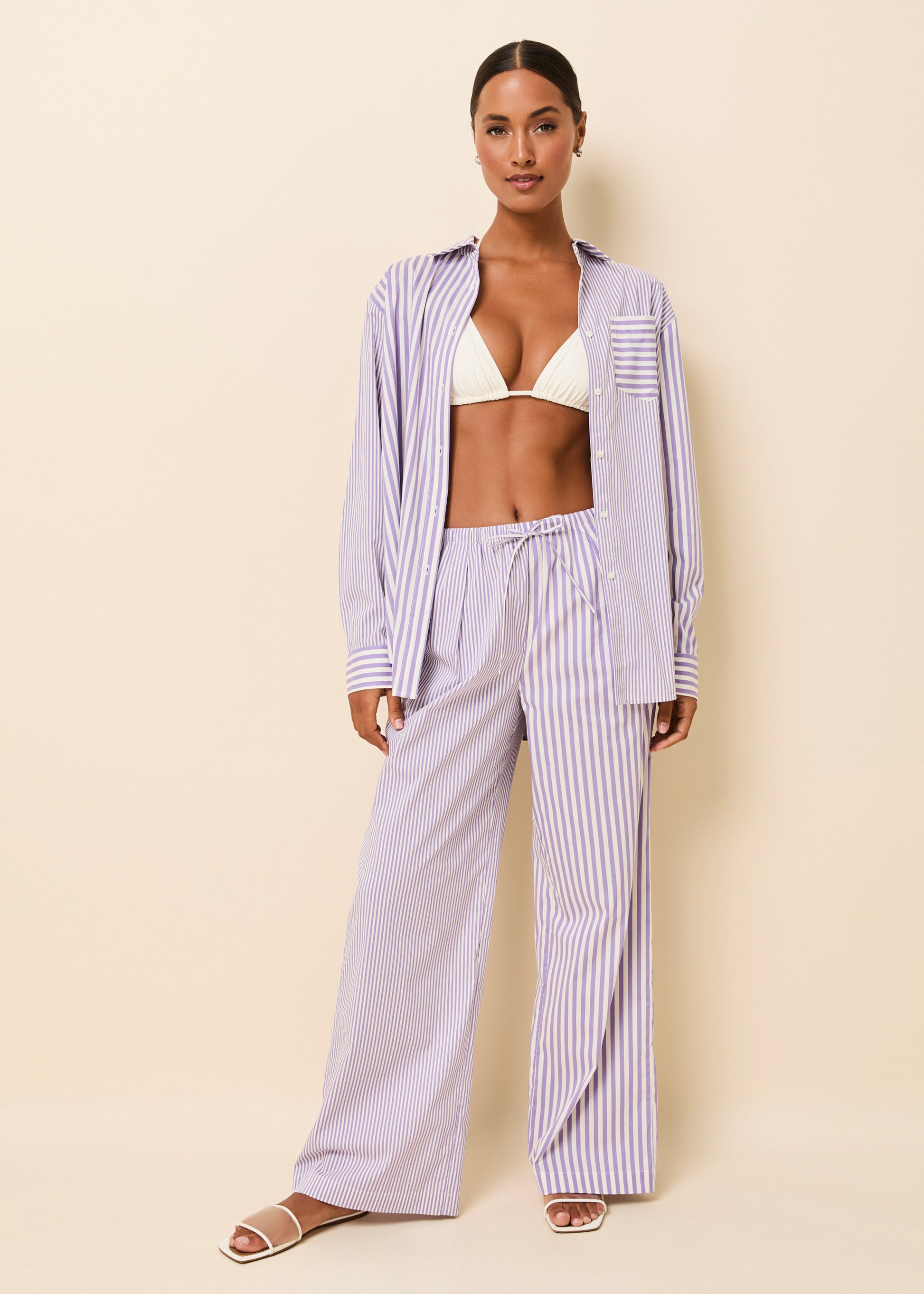 Ashling Pant Ultra Violet Stripe - Solid & Striped