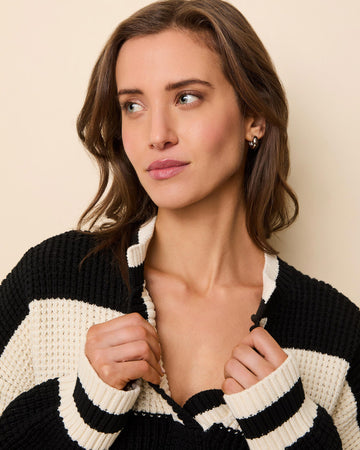 Cass Pullover Brule and Blackout - Solid & Striped