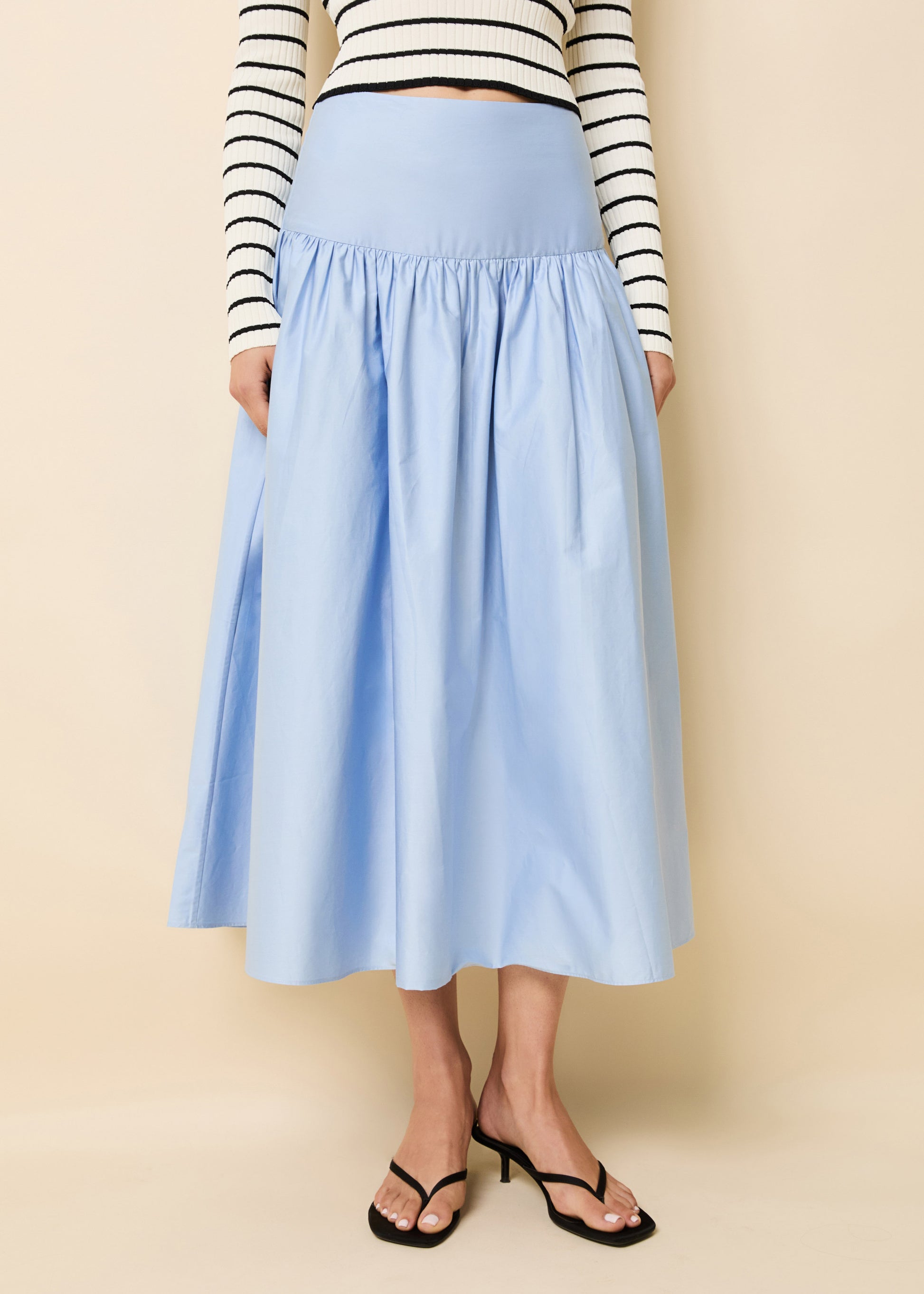 Magnolia Skirt Open Water - Solid & Striped