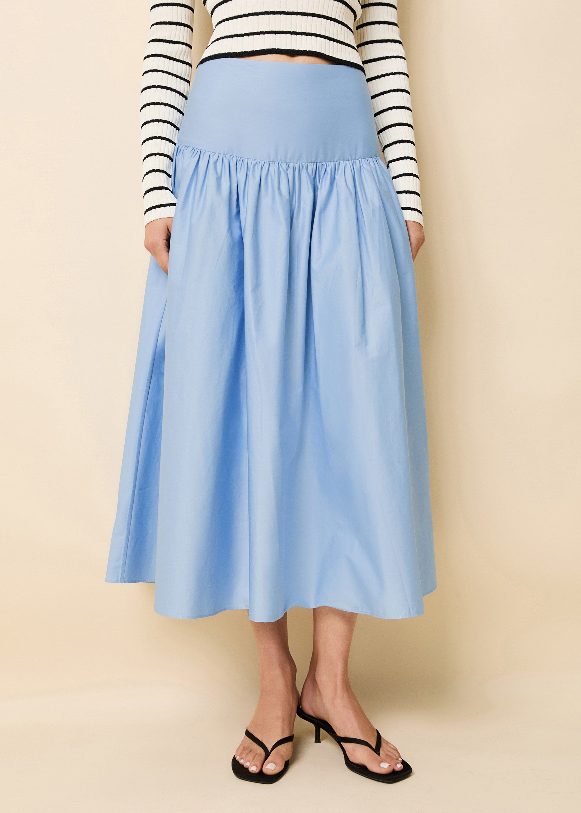Magnolia Skirt Poplin Open Water