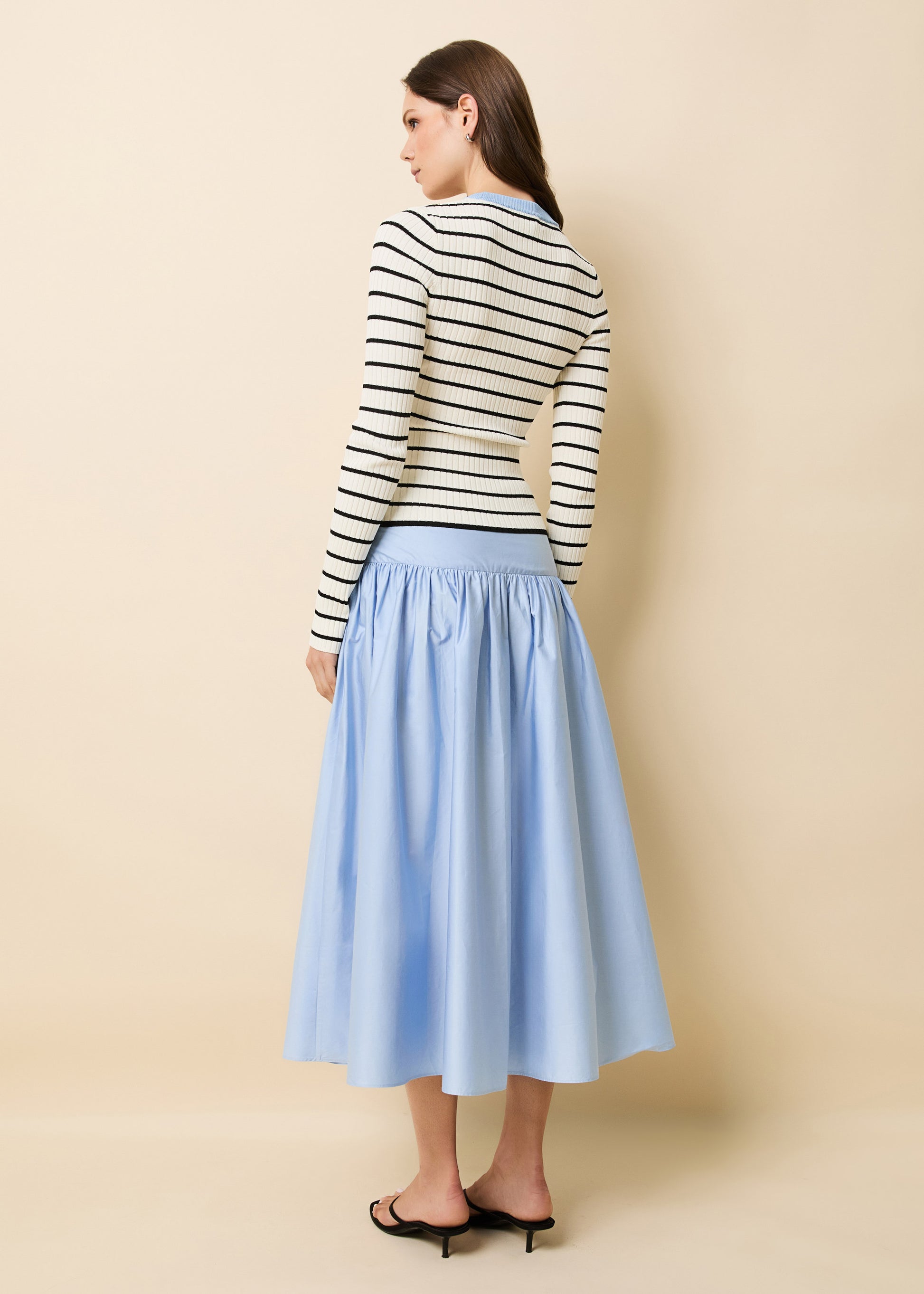 Magnolia Skirt Open Water - Solid & Striped