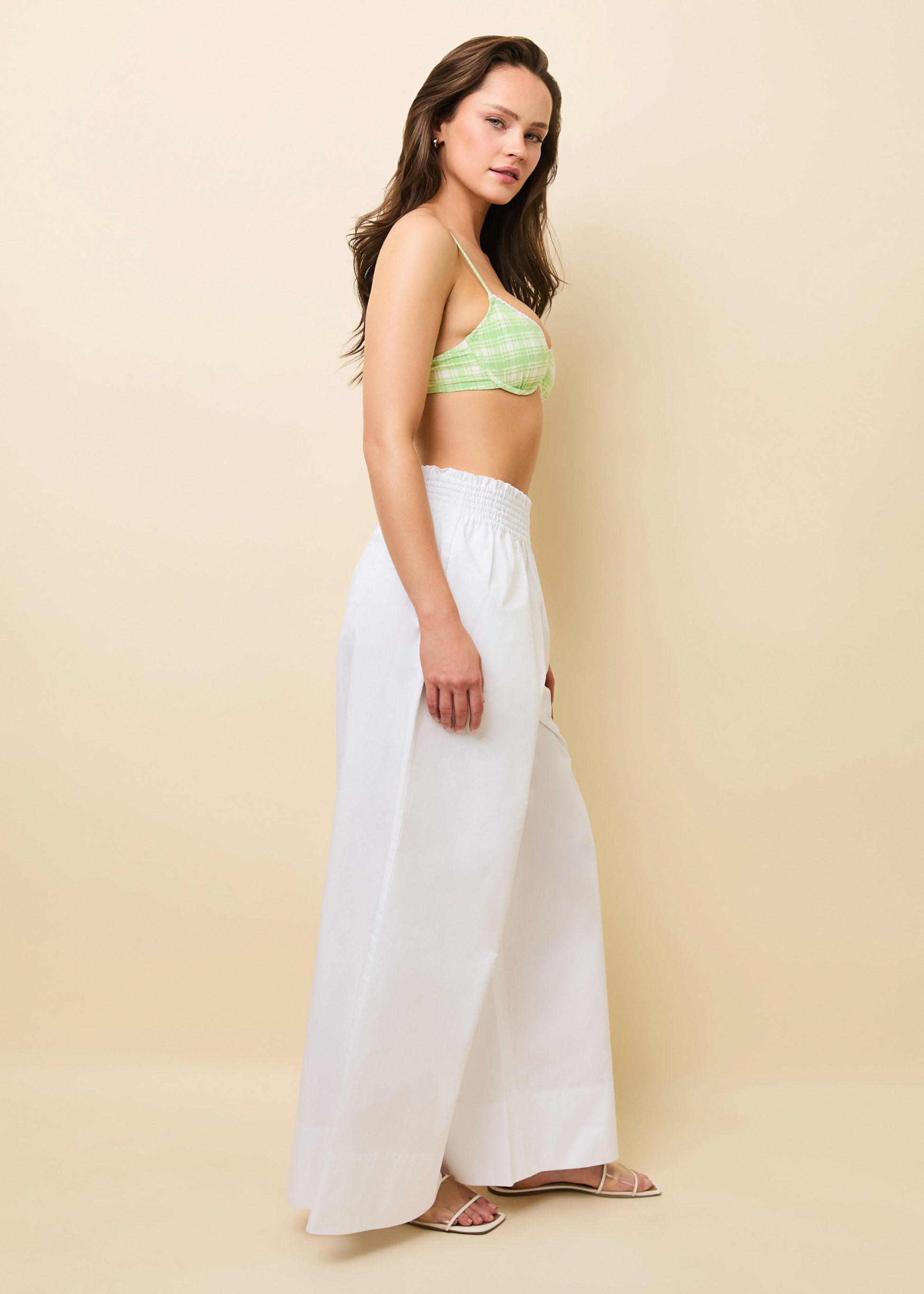 Twyla Pant Optic White - Solid & Striped