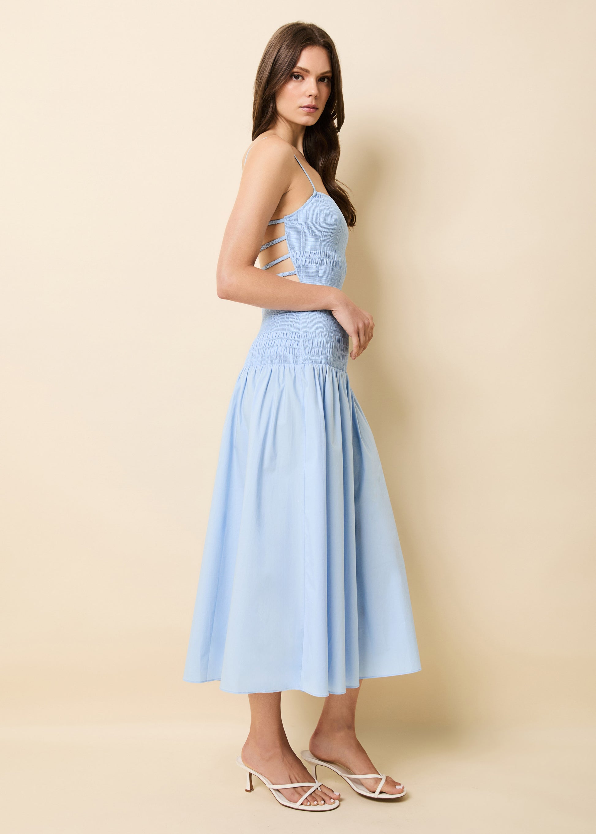 Vida Dress Open Water - Solid & Striped