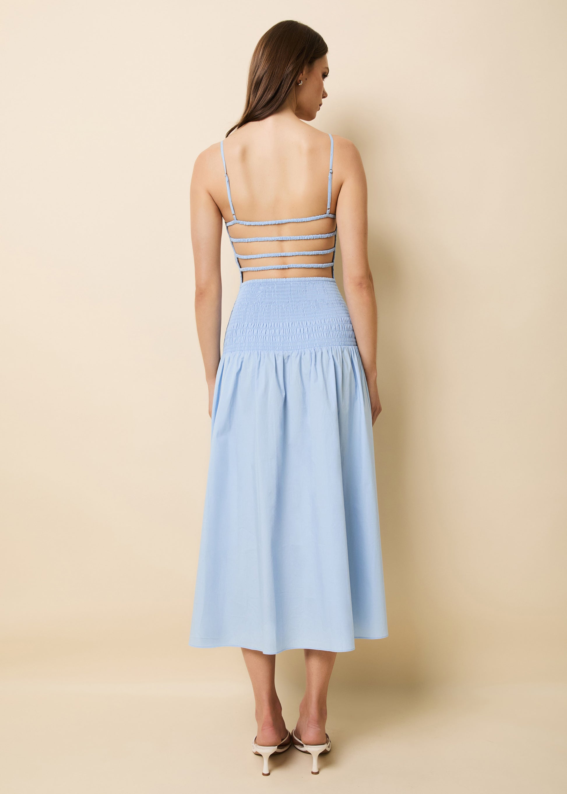 Vida Dress Open Water - Solid & Striped