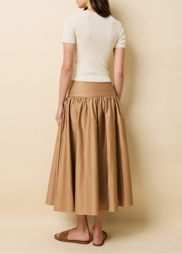 Magnolia Skirt Poplin Camel
