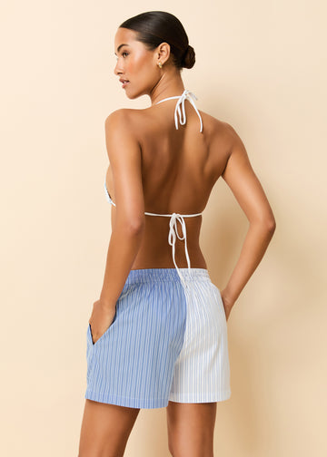 Charlie Short Blue Stripe Shirting