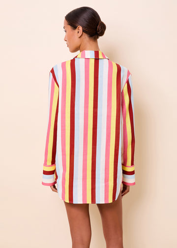 Livia Tunic Linen Symi Stripe