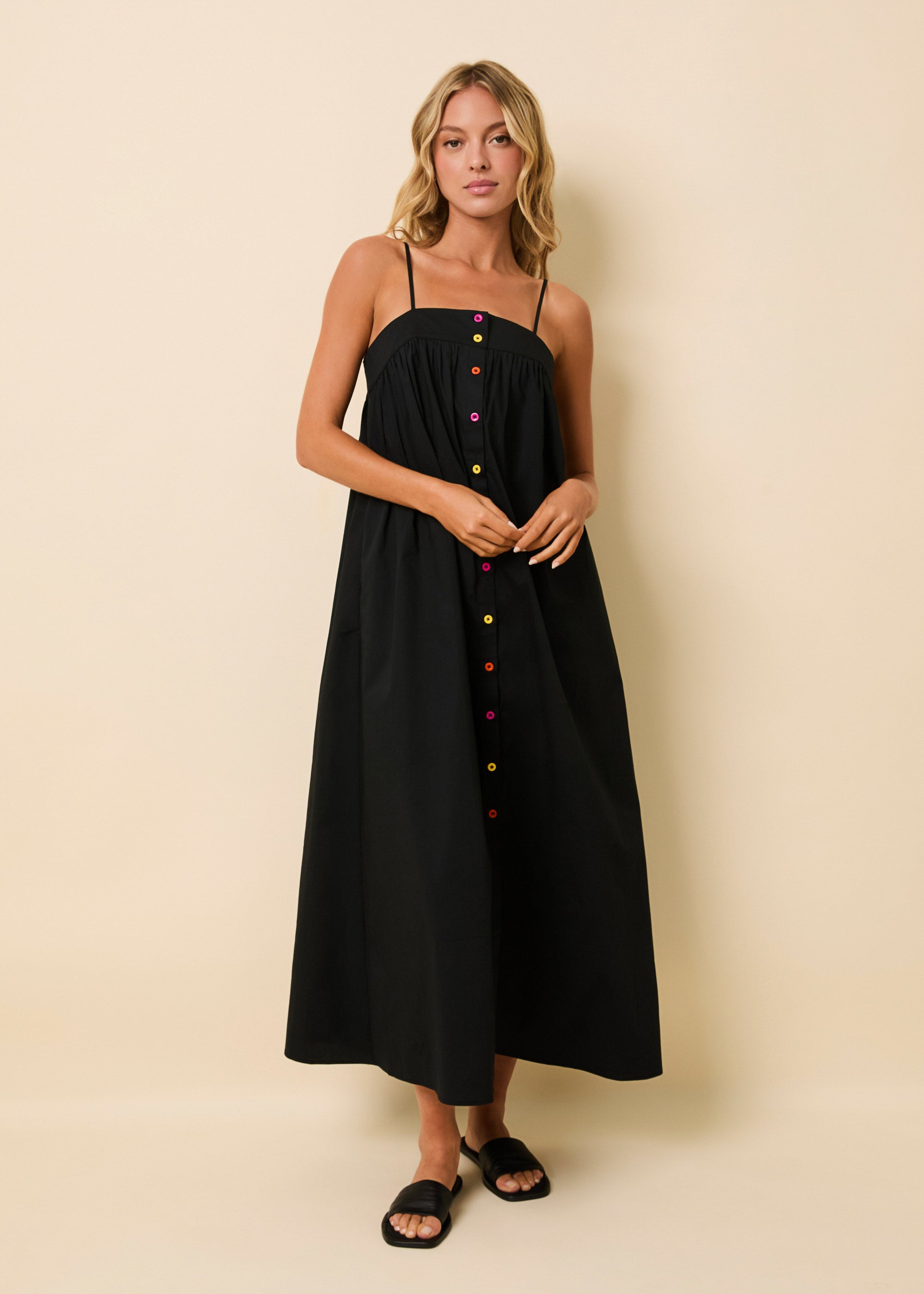 Frances Dress Poplin Noir