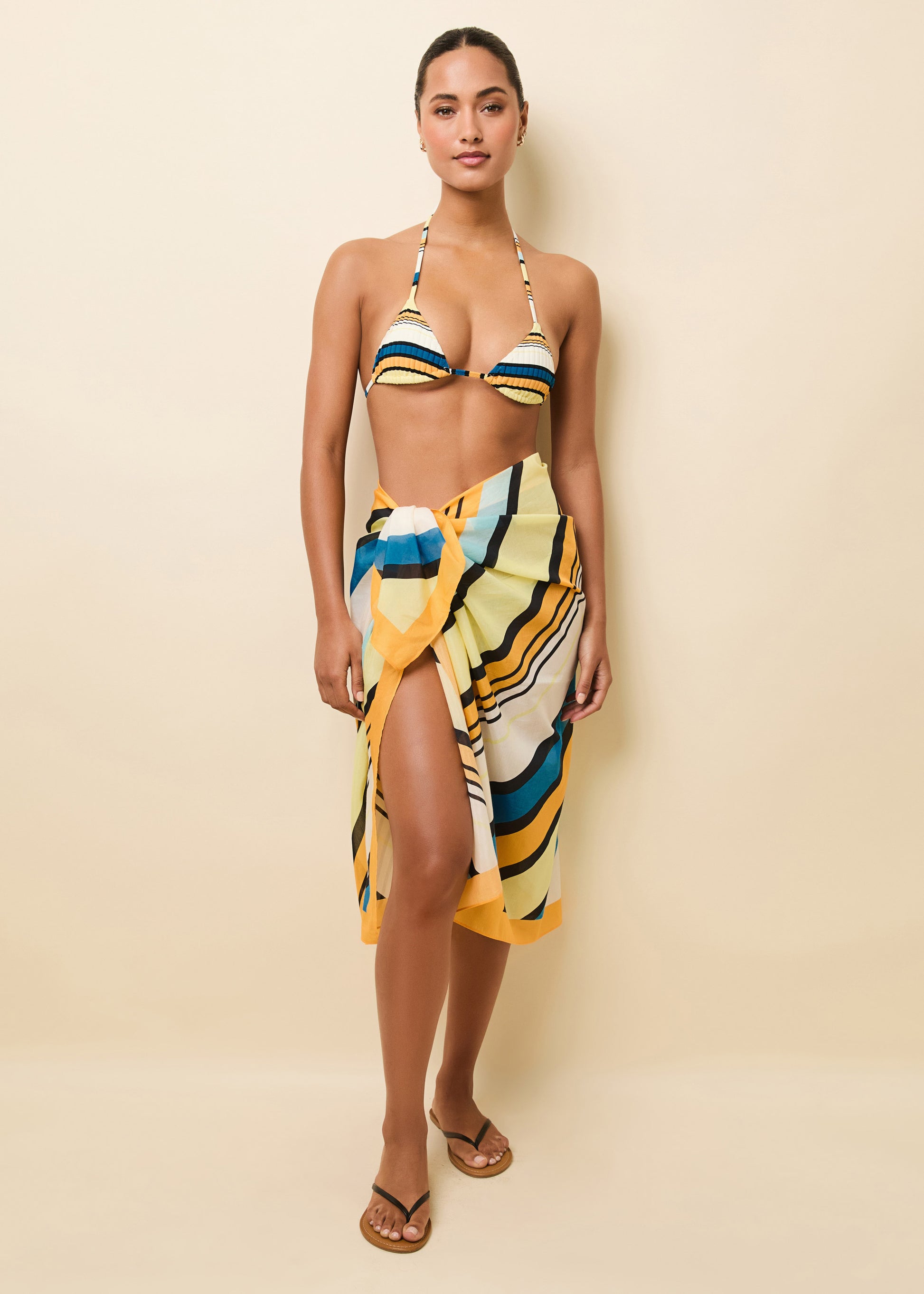 Silk Blend Pareo Riviera Stripe - Solid & Striped