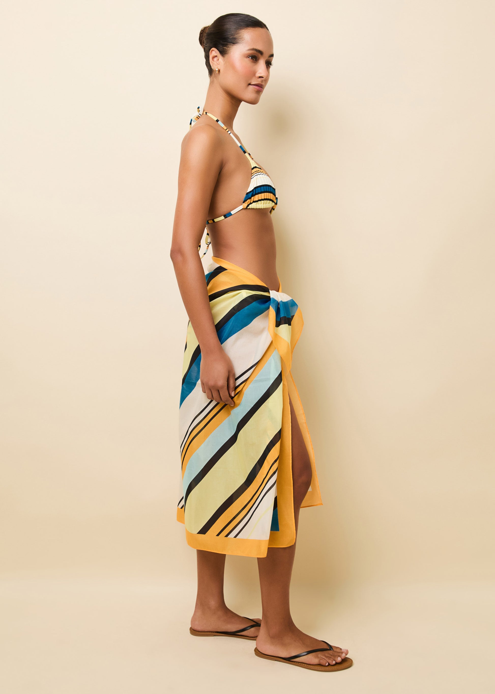 Silk Blend Pareo Riviera Stripe - Solid & Striped