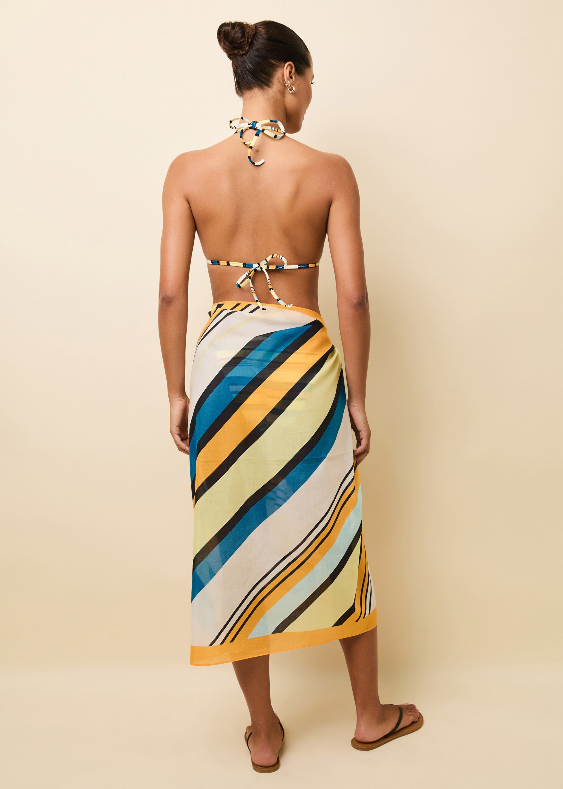 Silk Blend Pareo Riviera Stripe - Solid & Striped