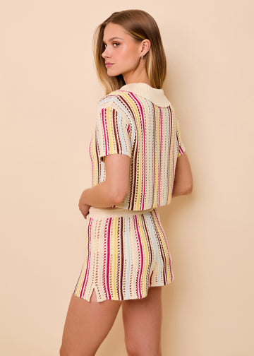 Charlie Short Ladder Knit Symi Stripe