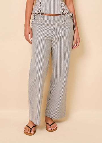 Kendall Pant Twill Brule / Noir Stripe
