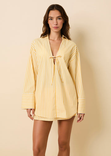 Livia Tunic Lemon Drop / Brule Stripe