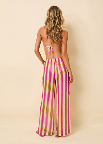 Ashling Pant Crinkle Sheer South Beach Stripe
