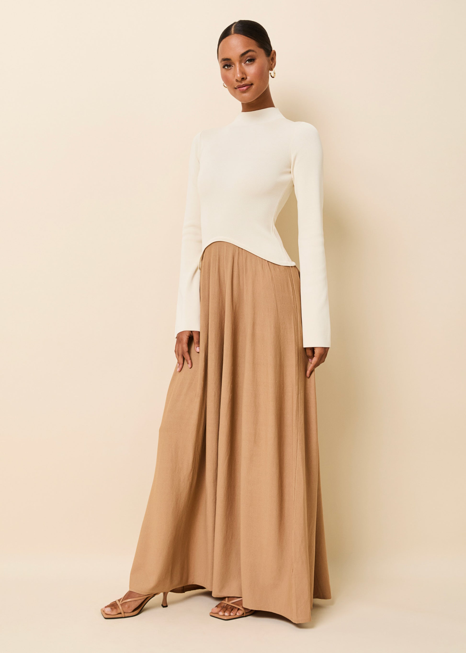 Soglio Dress Camel / Brule - Solid & Striped