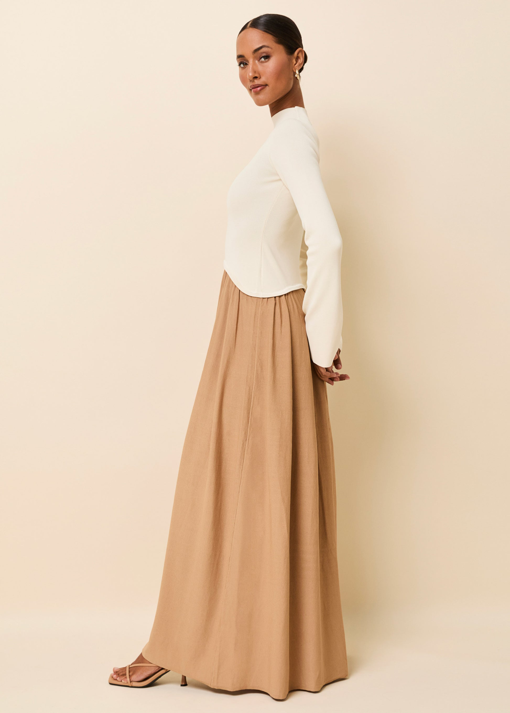 Soglio Dress Camel / Brule - Solid & Striped