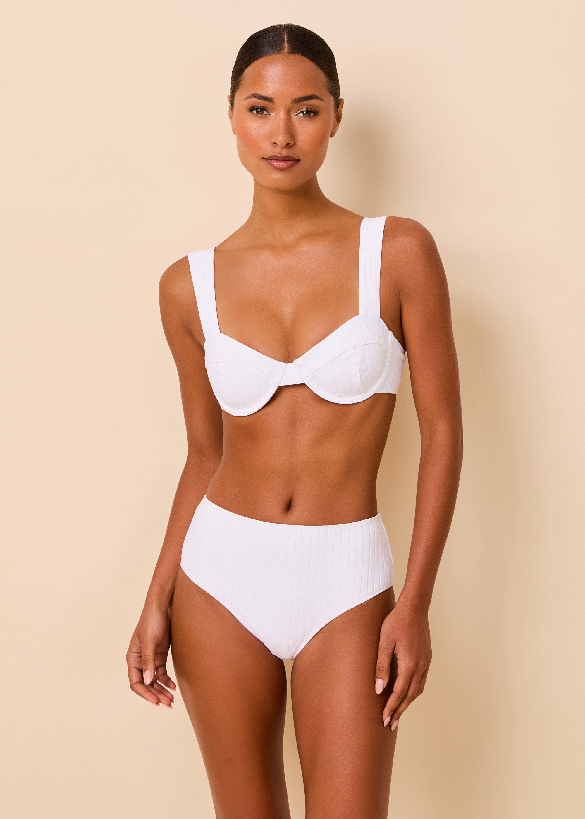 Lilo Ribbed Bikini Top Optic