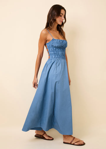 Delta Midi Dress Marina Blue