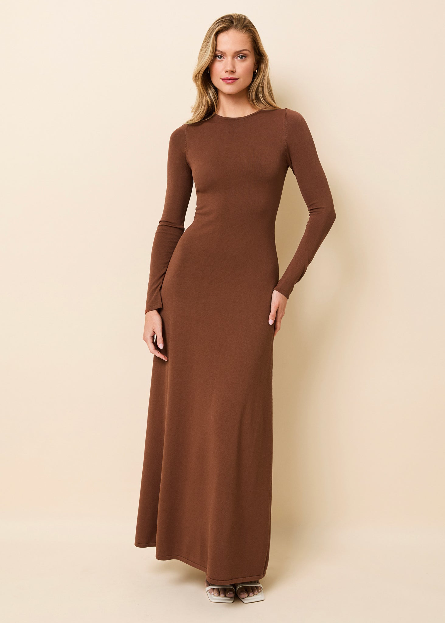 Dora Dress Coconut - Solid & Striped