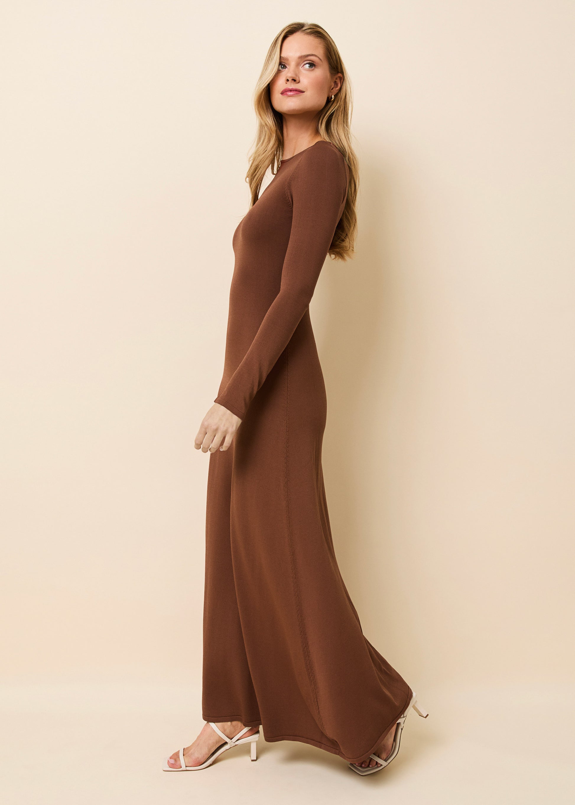 Dora Dress Coconut - Solid & Striped