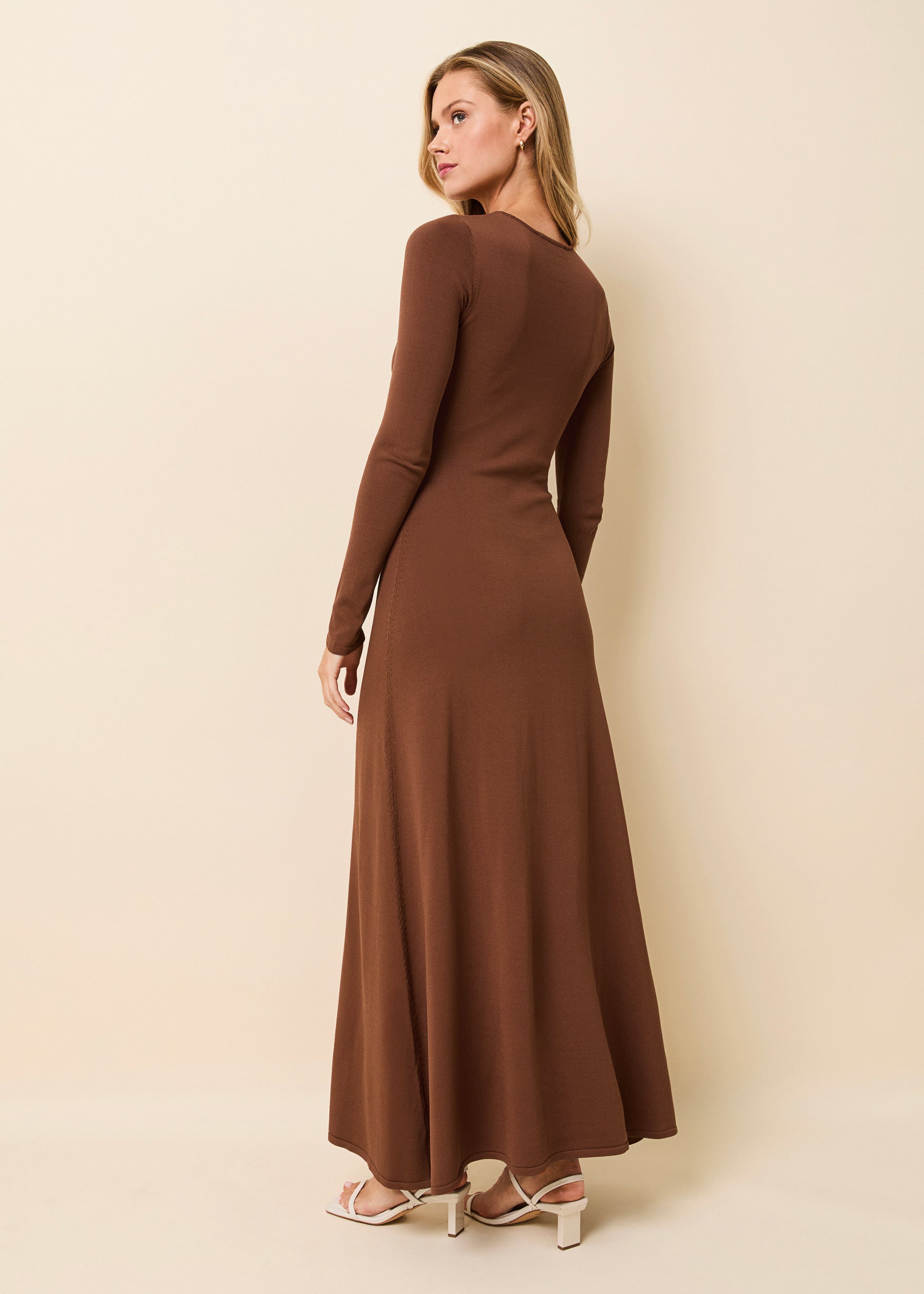 Dora Dress Coconut - Solid & Striped