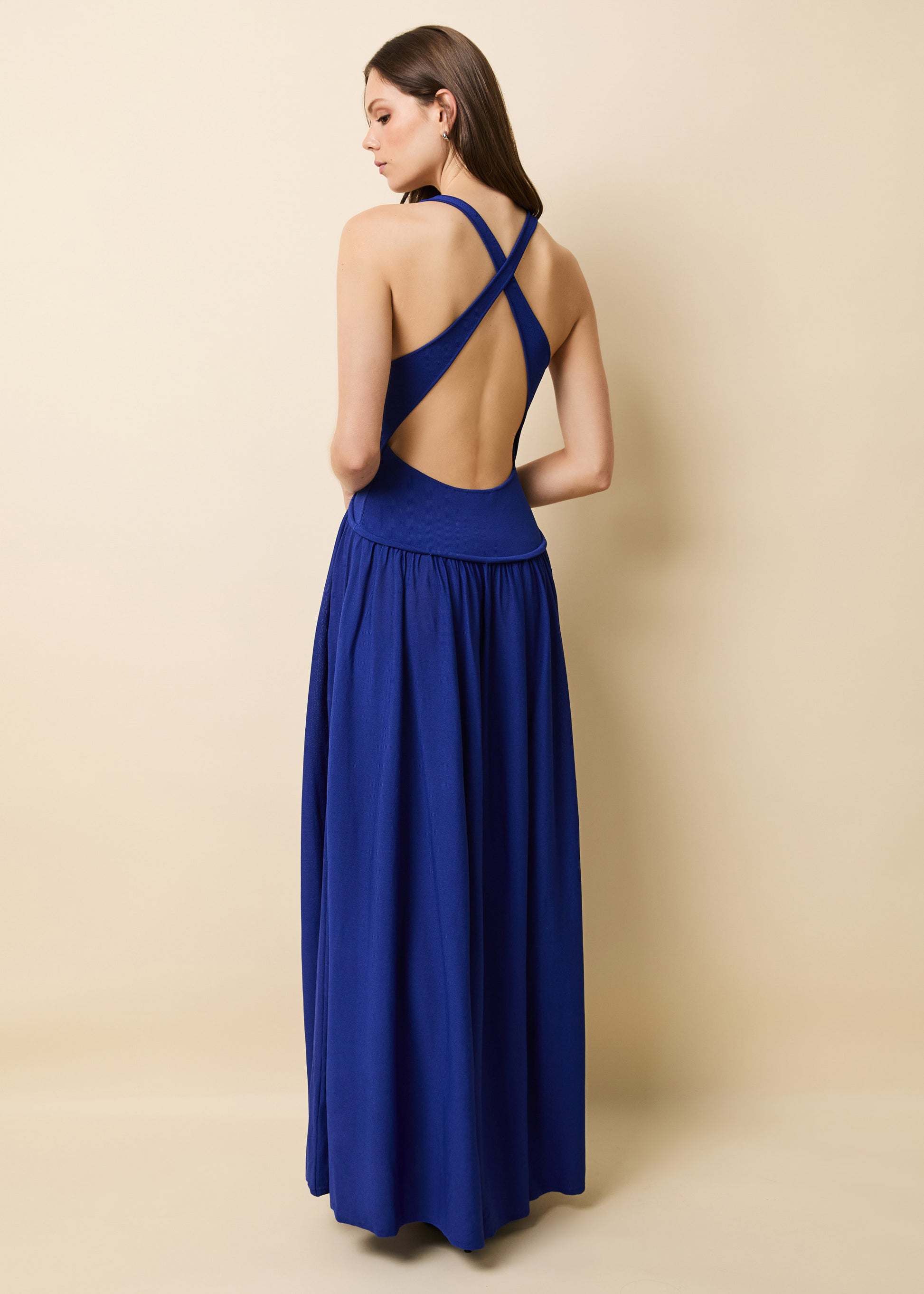 maggie linen maxi dress Maggie Belted Linen Maxi Dress Ivory / XS