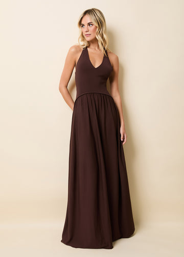 Maggie Dress Raisin Brown