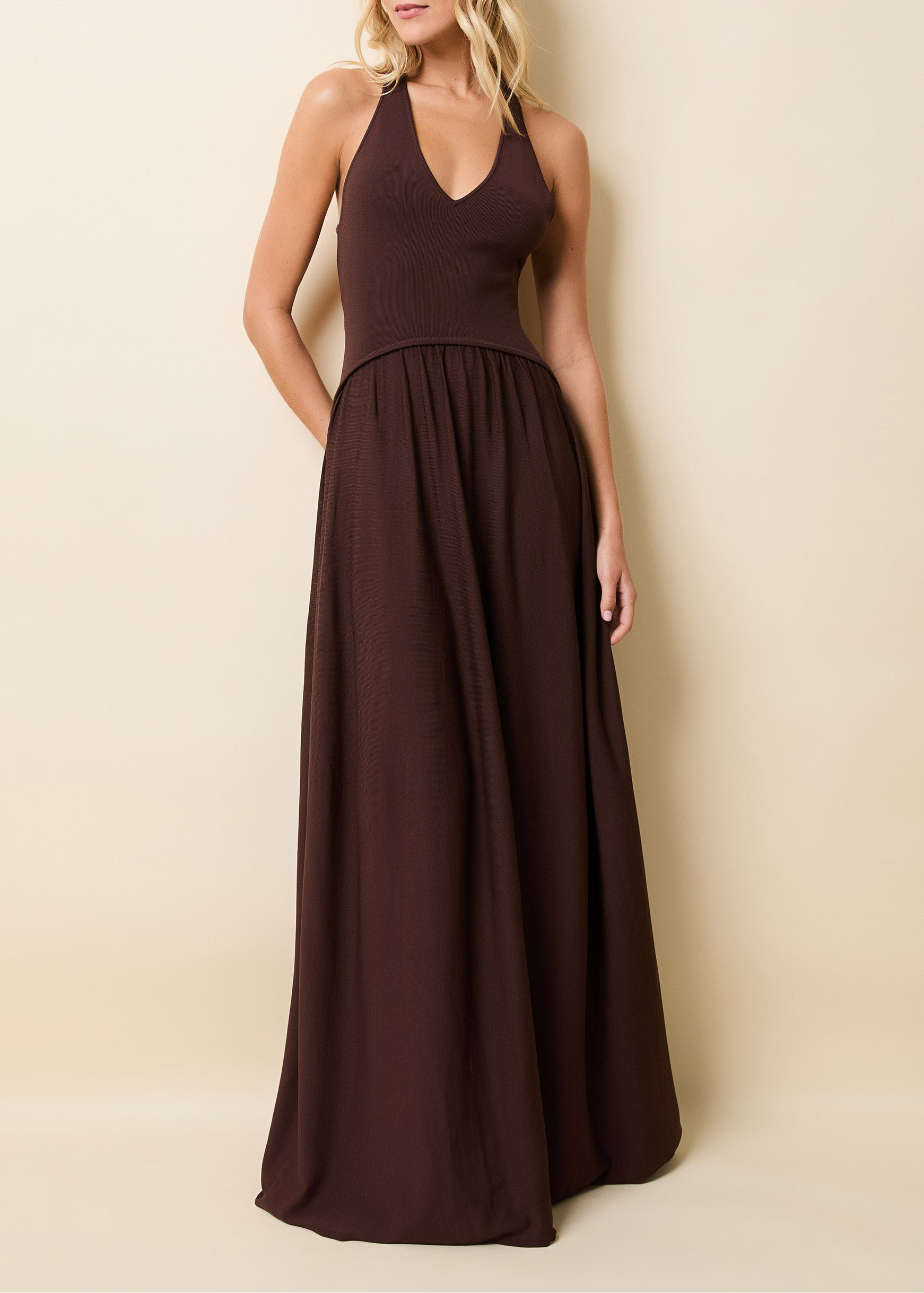 Maggie Dress Raisin Brown