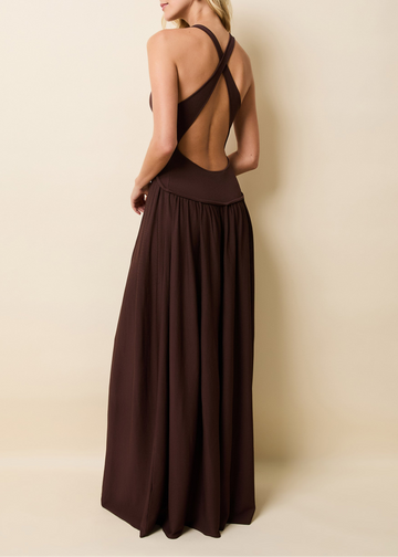 Maggie Dress Raisin Brown