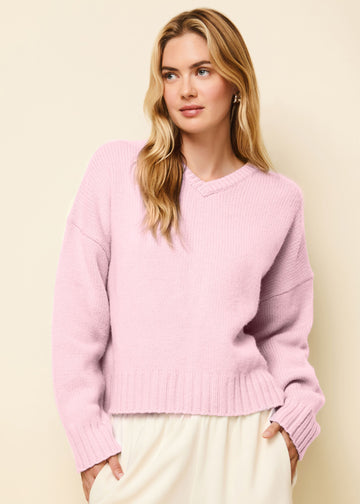Reva Cashmere Sweater Carnation Pink