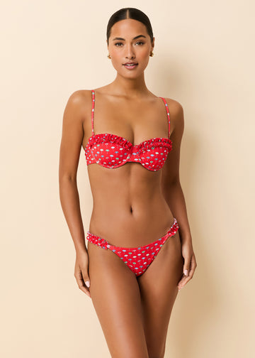 Ramona Bikini Bottom Ditsy Umbrella Print