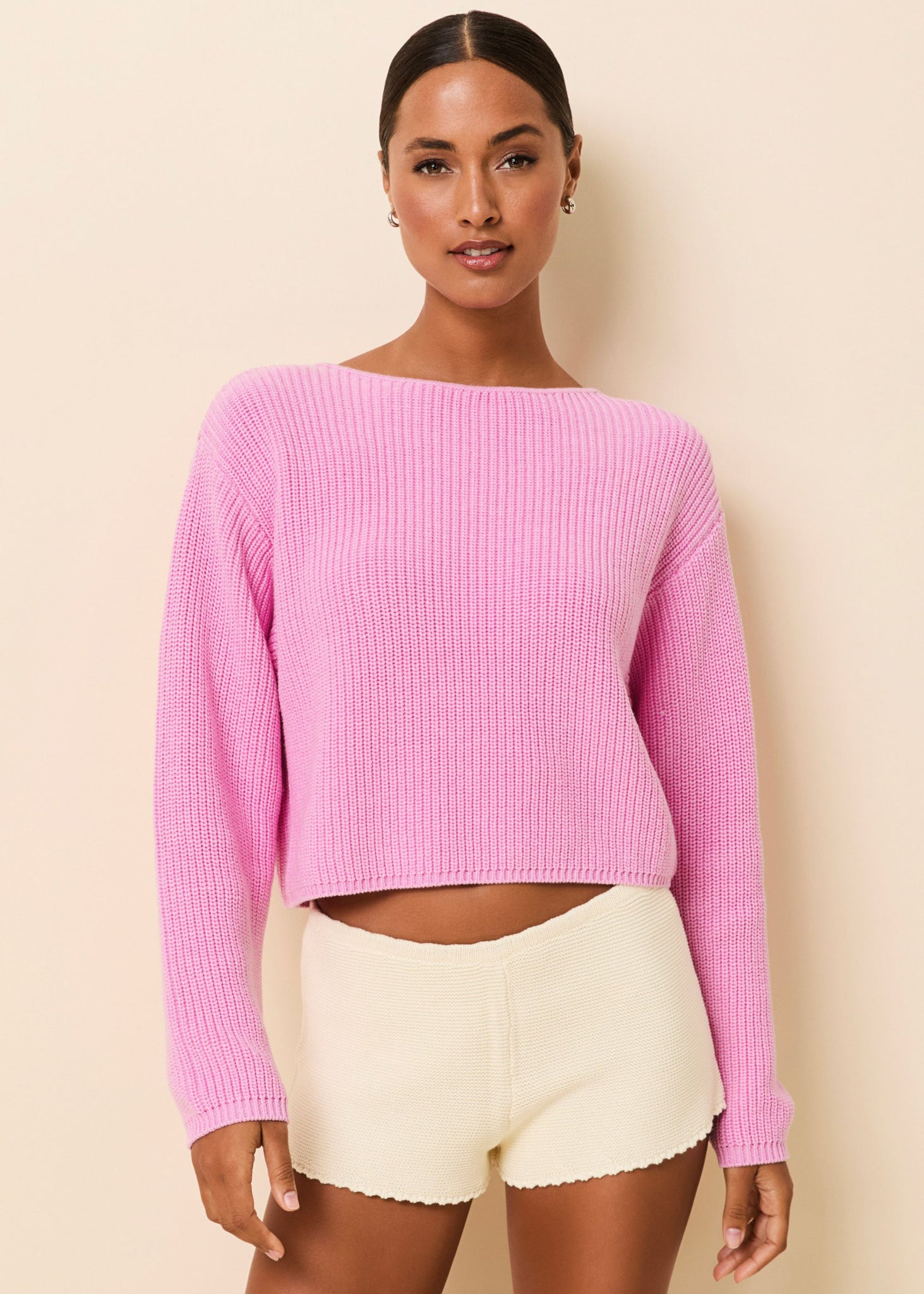 Meg Sweater Bon Bon - Solid & Striped