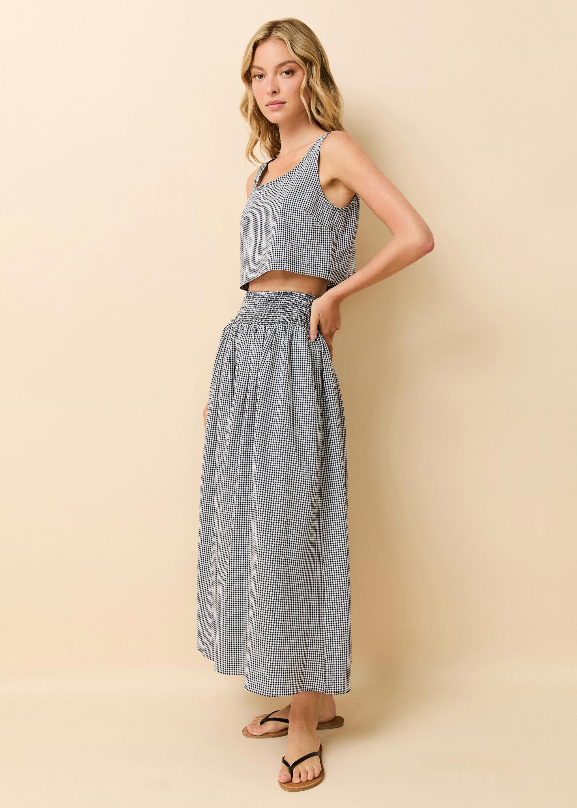【as\"on】SORT STRIPE LONG SKIRT Full Poplin Maxi Skirt-Rich Emerald, Fine Stripe | Boden USA