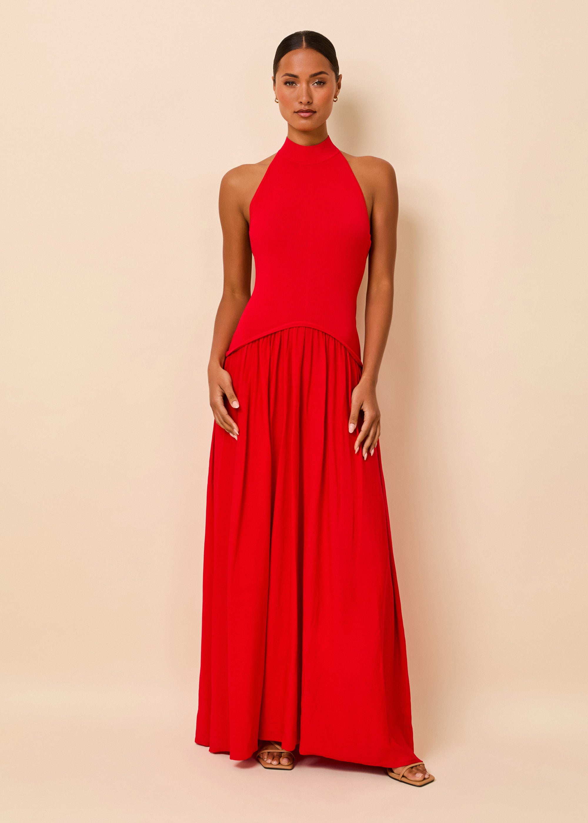 Halter Soglio Dress Apple