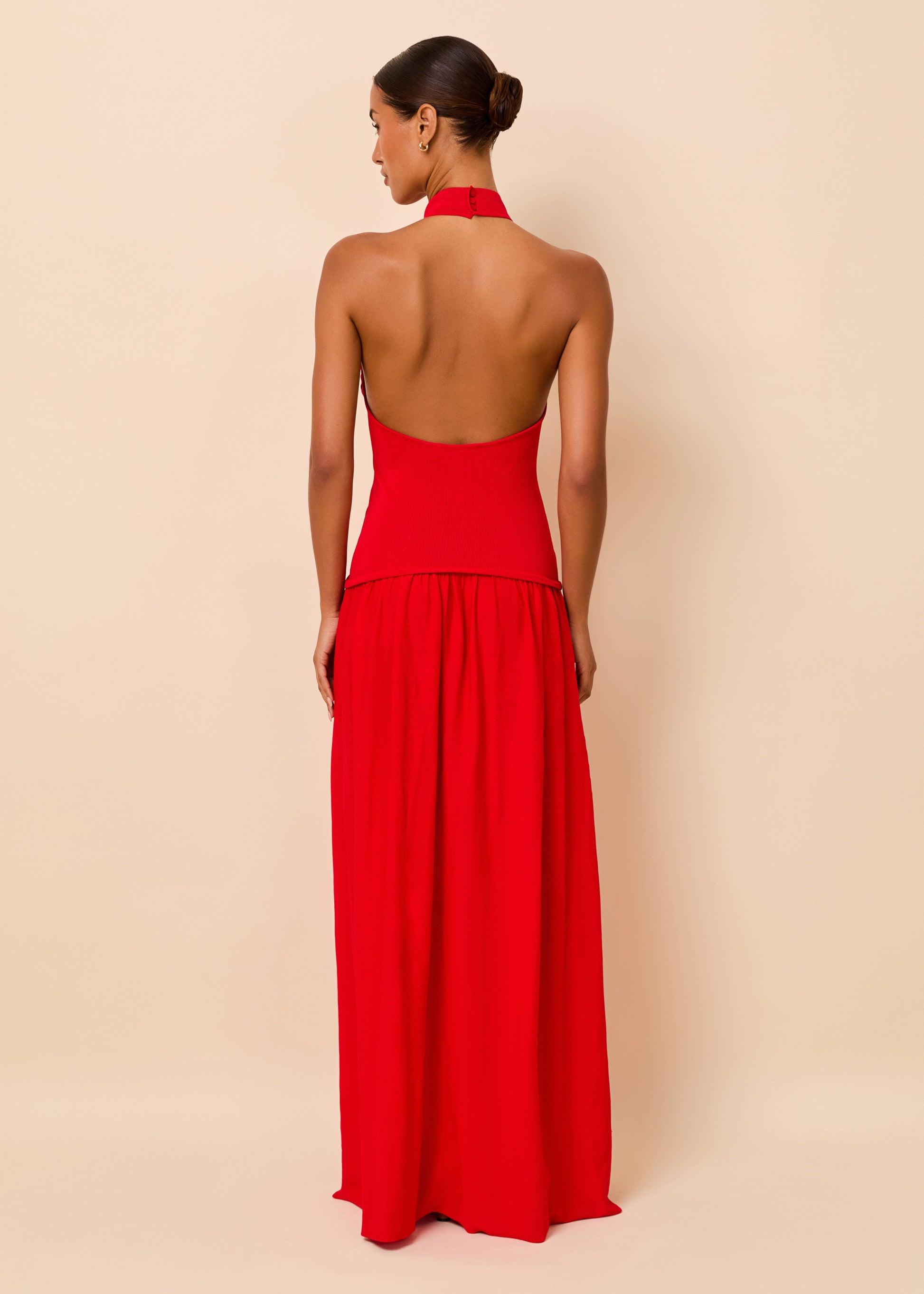 red halter dress long LUNA TIE DYE OPEN BACK DRESS| Summer Maxi | Tie dye Maxi Dress Perfect for evening party Halter Sleeveless Long Red Prom