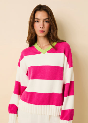 Reva Sweater Paradise Pink / Sour Apple