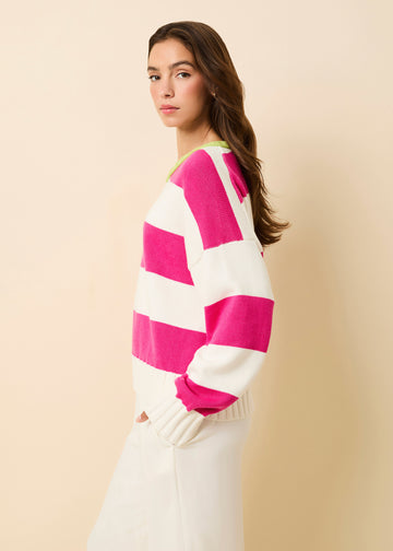 Reva Sweater Paradise Pink / Sour Apple