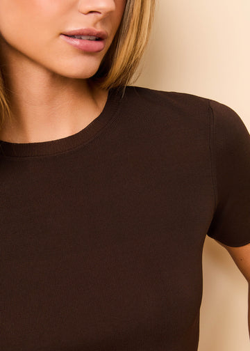 Riada Knit Tee Truffle