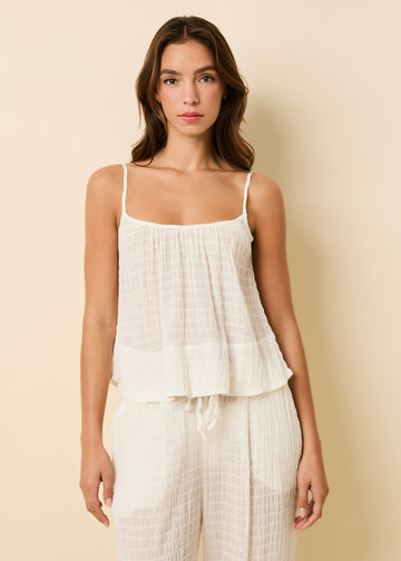 Maayan Top Smocked Optic White