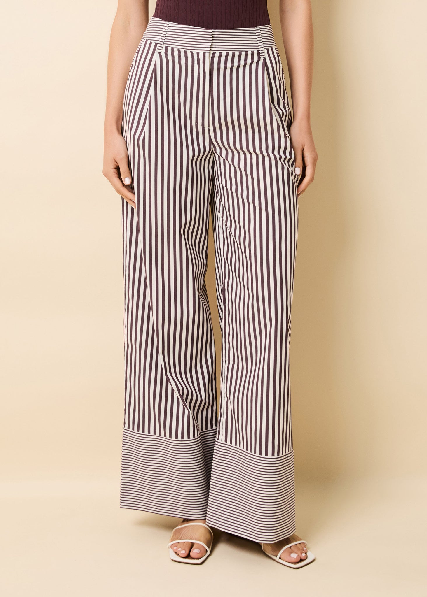 Marnie Pant Raisin Brown / Brule Stripe
