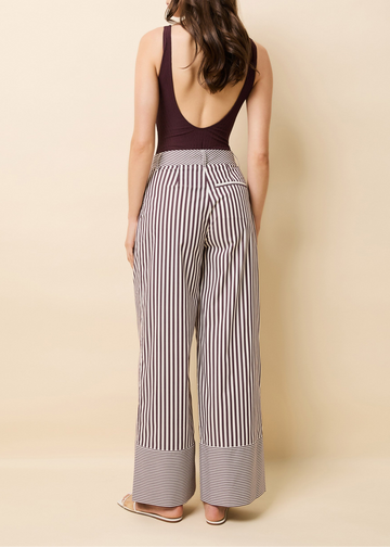 Marnie Pant Raisin Brown / Brule Stripe