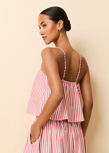 Maayan Top Washed Red / Optic White Stripe