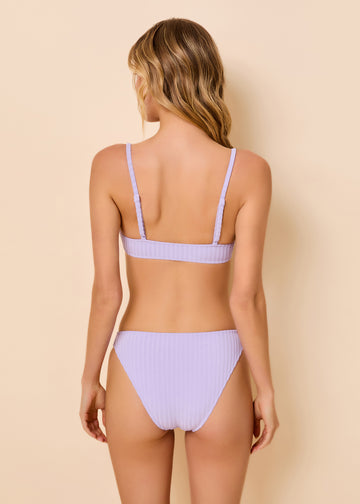 Rachel Bikini Top Luxe Rib Soft Iris