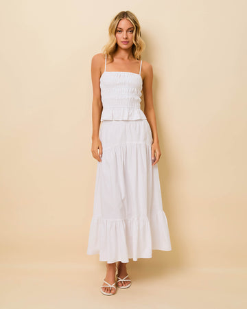 Indra Skirt Poplin Optic White